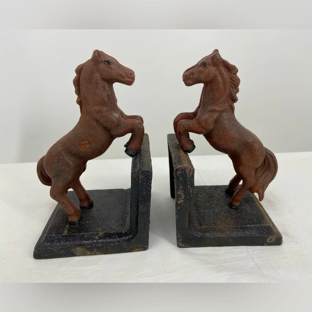 HomeArt NEW Cast Iron Horse Bookends Sold‎ as a set